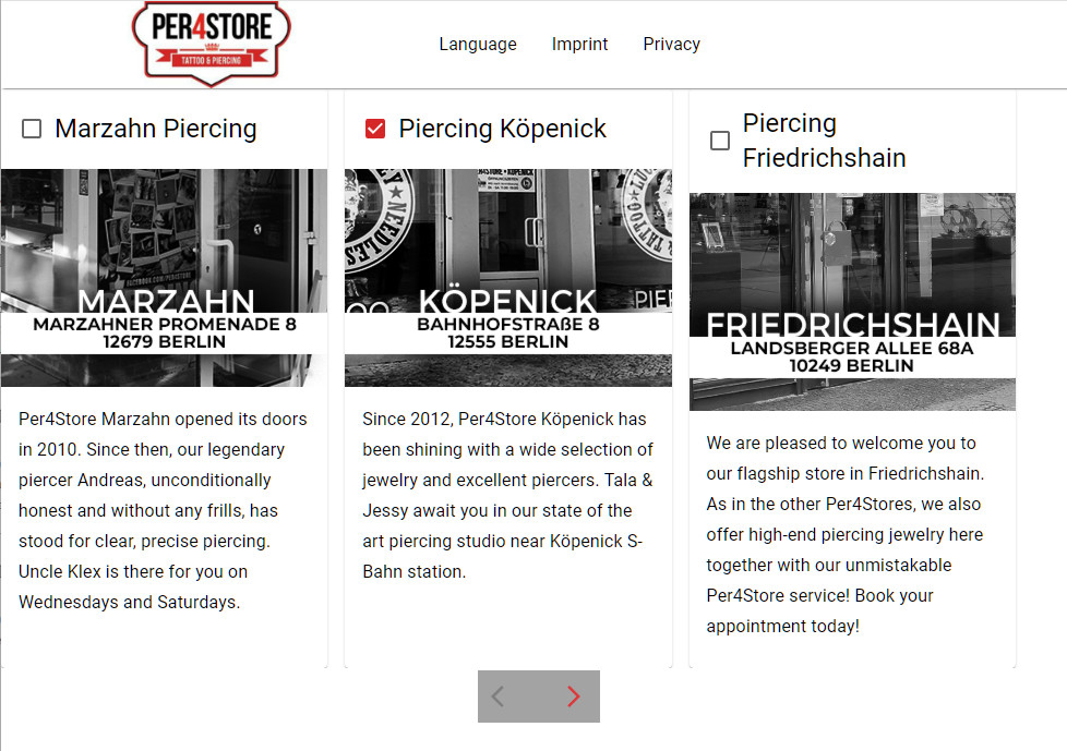 Online booking system tattoo & piercing - kisscal - kisscal.tattoo